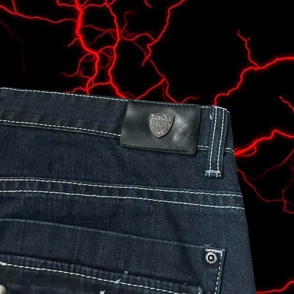 straight baggy studded y2k grunge skater jeans - Picture 7 of 7